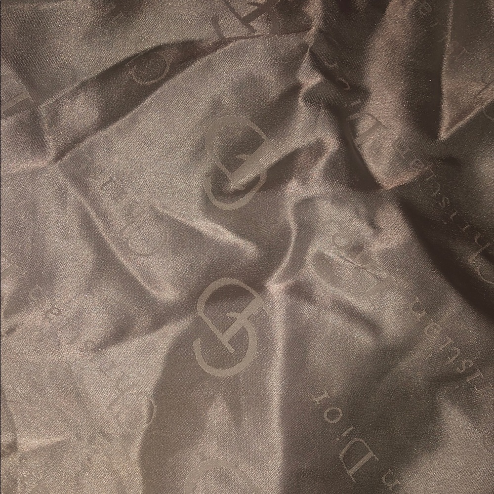 Dior Monogram Satin Scarf in Brown